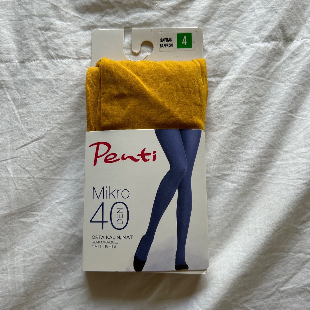 Yellow high quality stockings from Romania